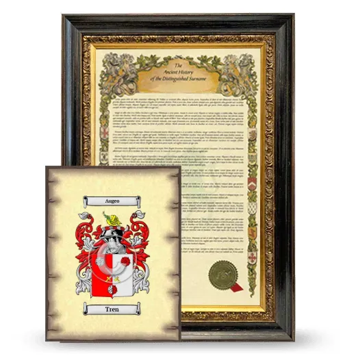 Tren Framed History and Coat of Arms Print - Heirloom