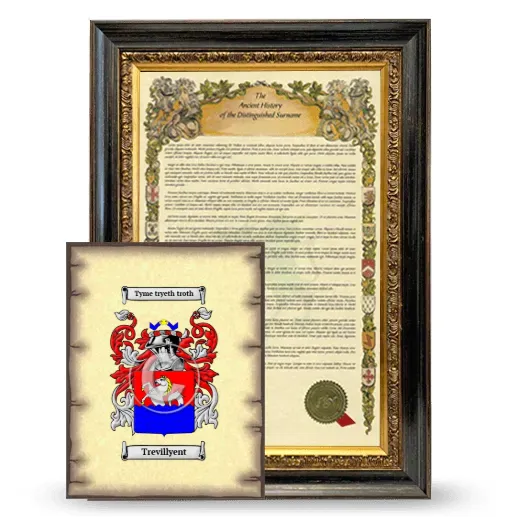 Trevillyent Framed History and Coat of Arms Print - Heirloom