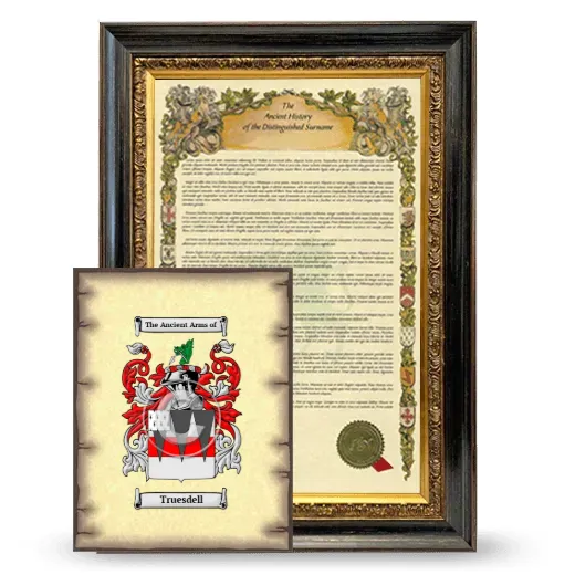 Truesdell Framed History and Coat of Arms Print - Heirloom