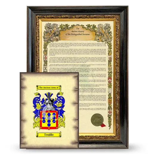 Trujillo Framed History and Coat of Arms Print - Heirloom