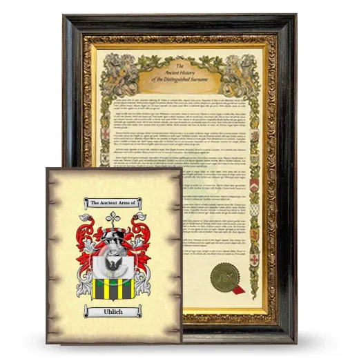 Uhlich Framed History and Coat of Arms Print - Heirloom
