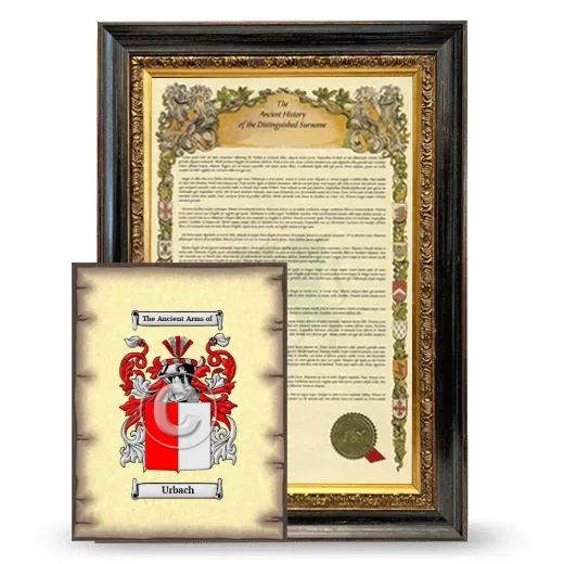Urbach Framed History and Coat of Arms Print - Heirloom