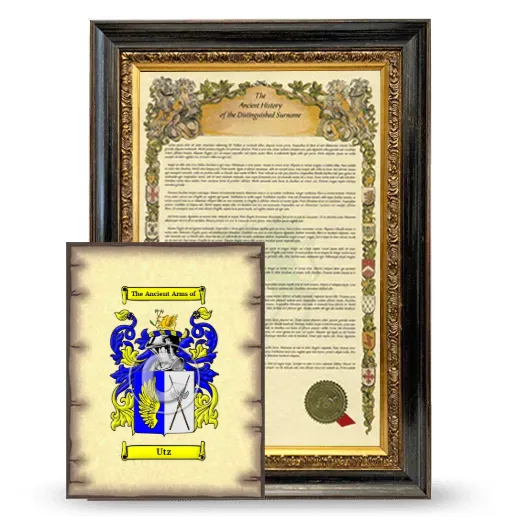 Utz Framed History and Coat of Arms Print - Heirloom