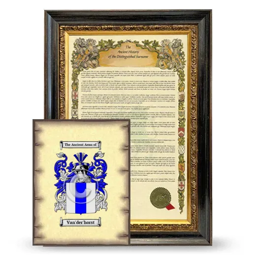 Van'der'horst Framed History and Coat of Arms Print - Heirloom