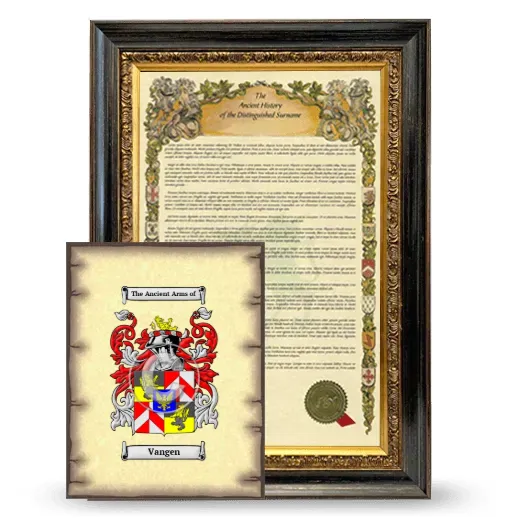 Vangen Framed History and Coat of Arms Print - Heirloom