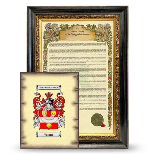 Vanner Framed History and Coat of Arms Print - Heirloom