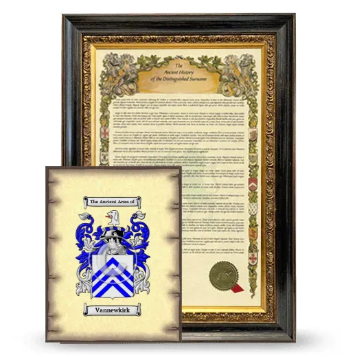 Vannewkirk Framed History and Coat of Arms Print - Heirloom