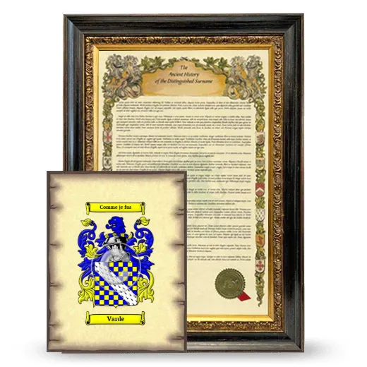 Varde Framed History and Coat of Arms Print - Heirloom