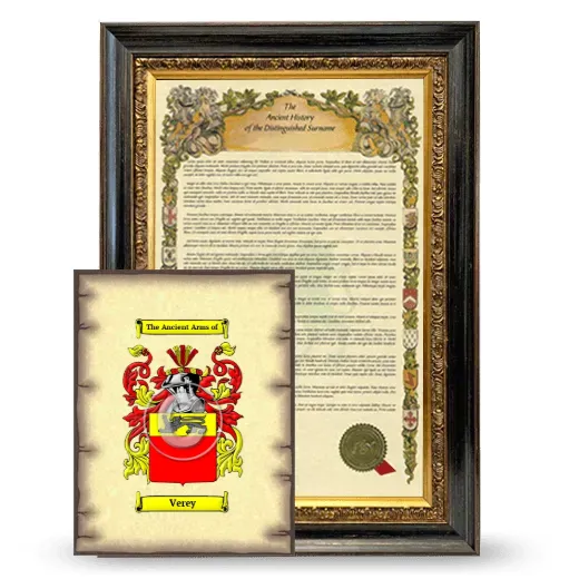 Verey Framed History and Coat of Arms Print - Heirloom