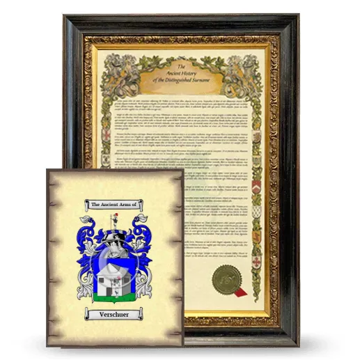 Verschuer Framed History and Coat of Arms Print - Heirloom