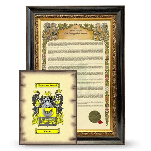 Viener Framed History and Coat of Arms Print - Heirloom