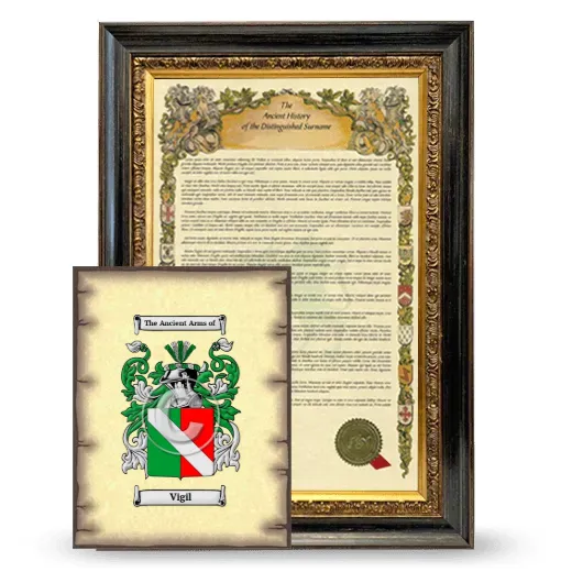 Vigil Framed History and Coat of Arms Print - Heirloom