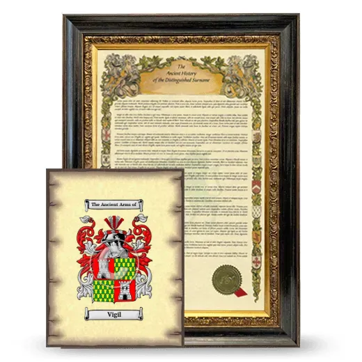 Vigil Framed History and Coat of Arms Print - Heirloom