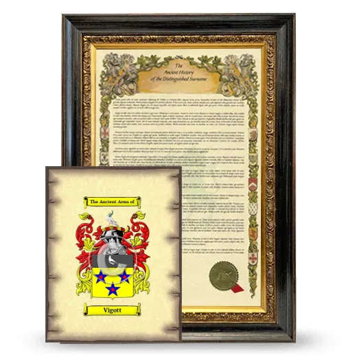 Vigott Framed History and Coat of Arms Print - Heirloom