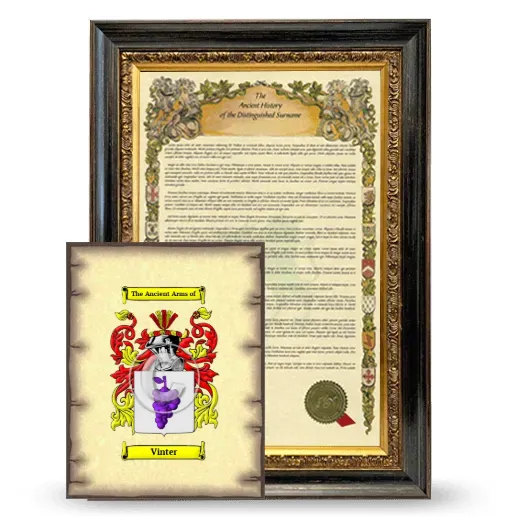 Vinter Framed History and Coat of Arms Print - Heirloom