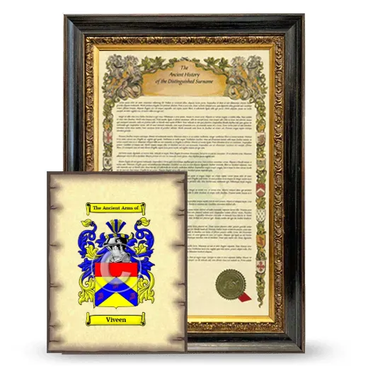 Viveen Framed History and Coat of Arms Print - Heirloom