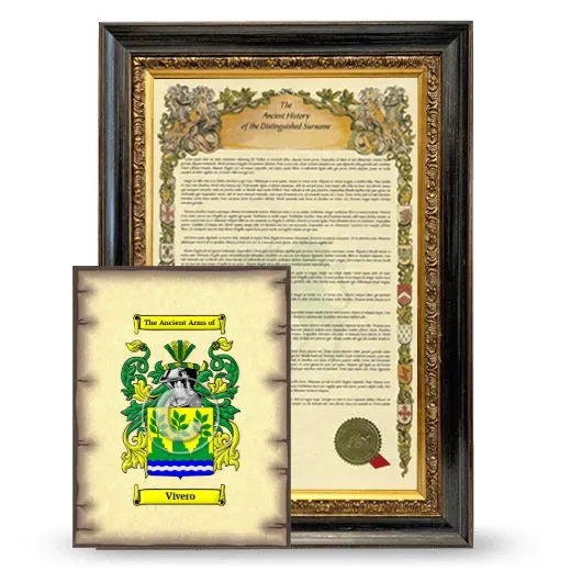 Vivero Framed History and Coat of Arms Print - Heirloom