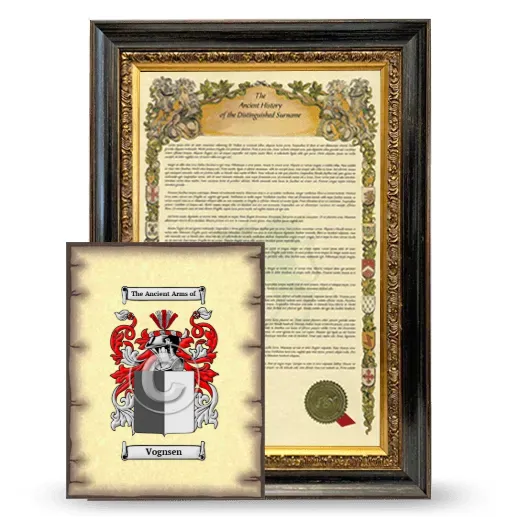 Vognsen Framed History and Coat of Arms Print - Heirloom