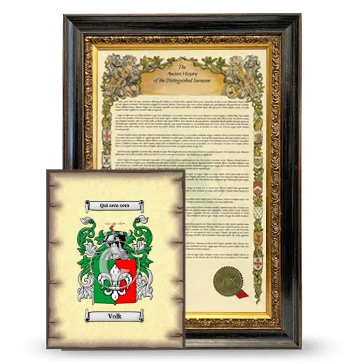 Volk Framed History and Coat of Arms Print - Heirloom