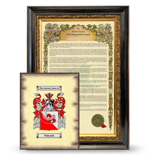 Von arx Framed History and Coat of Arms Print - Heirloom