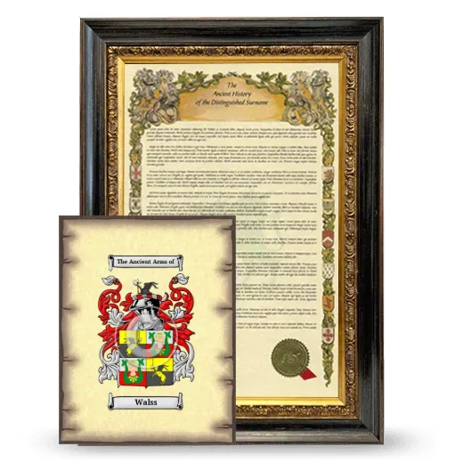 Walss Framed History and Coat of Arms Print - Heirloom