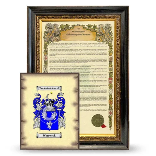 Warrwyck Framed History and Coat of Arms Print - Heirloom