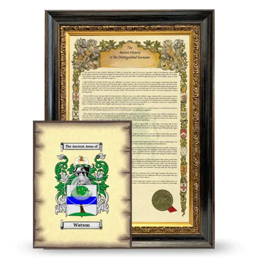 Watson Framed History and Coat of Arms Print - Heirloom