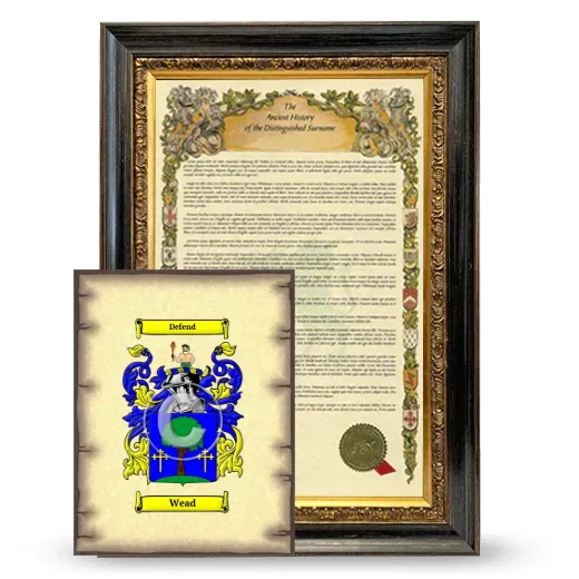 Wead Framed History and Coat of Arms Print - Heirloom