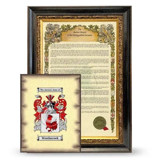 Weathercock Framed History and Coat of Arms Print - Heirloom