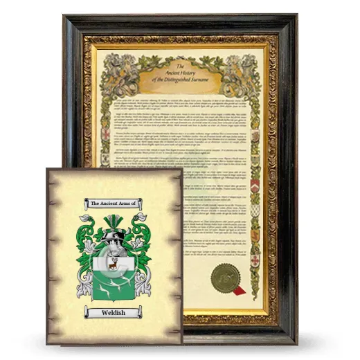 Weldish Framed History and Coat of Arms Print - Heirloom