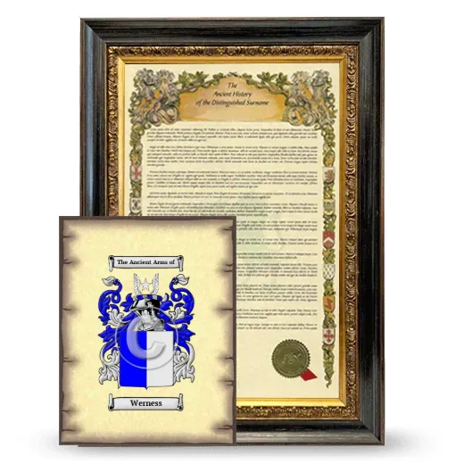 Werness Framed History and Coat of Arms Print - Heirloom