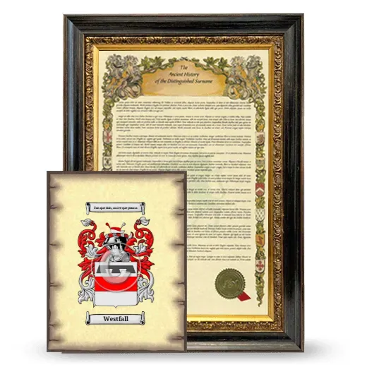 Westfall Framed History and Coat of Arms Print - Heirloom