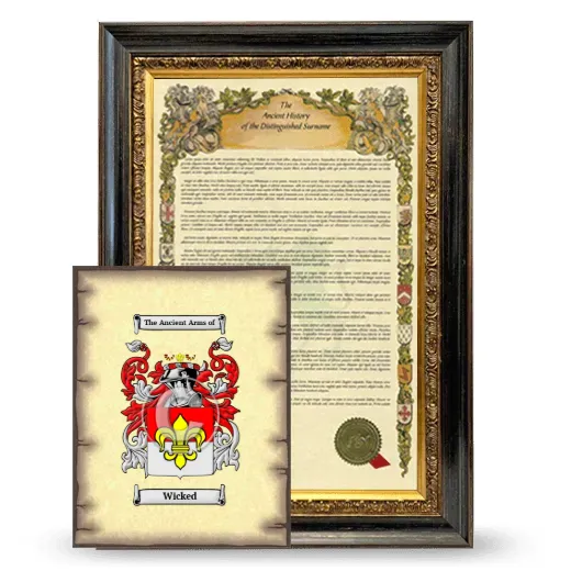 Wicked Framed History and Coat of Arms Print - Heirloom