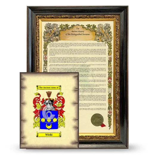 Wicki Framed History and Coat of Arms Print - Heirloom
