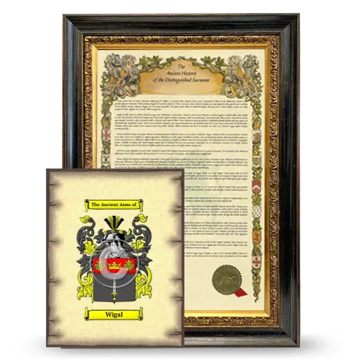 Wigal Framed History and Coat of Arms Print - Heirloom