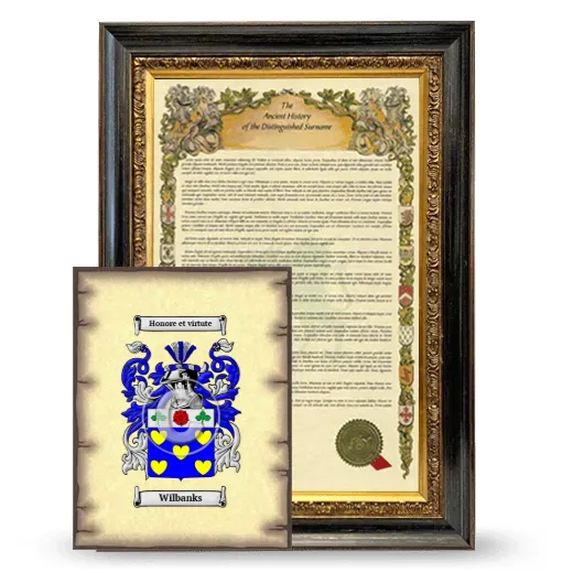 Wilbanks Framed History and Coat of Arms Print - Heirloom