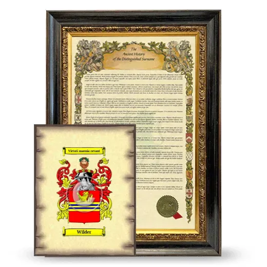 Wilder Framed History and Coat of Arms Print - Heirloom