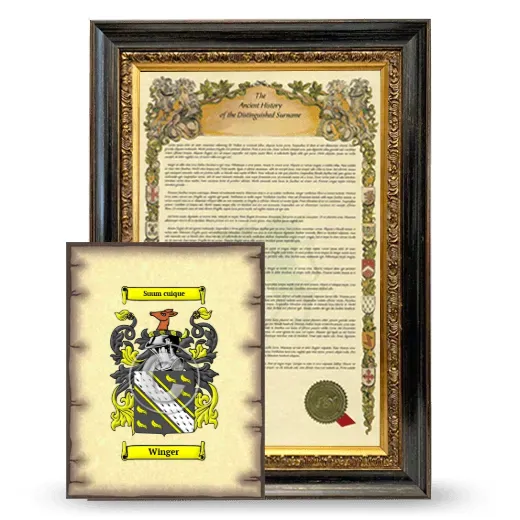 Winger Framed History and Coat of Arms Print - Heirloom