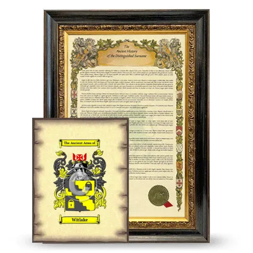 Witlake Framed History and Coat of Arms Print - Heirloom