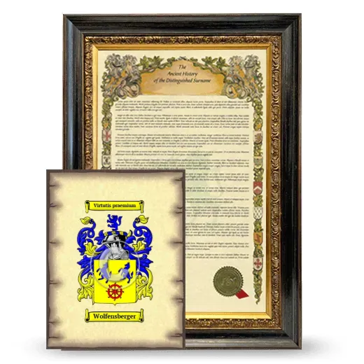 Wolfensberger Framed History and Coat of Arms Print - Heirloom