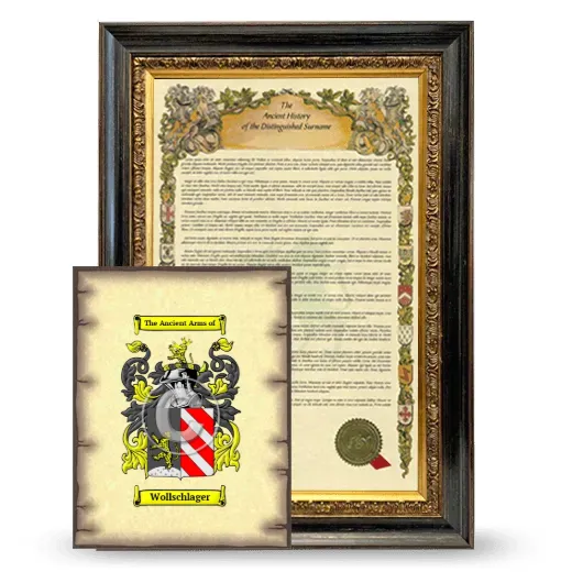 Wollschlager Framed History and Coat of Arms Print - Heirloom