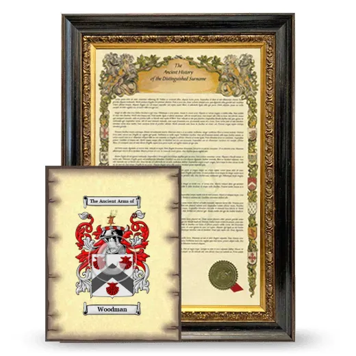 Woodman Framed History and Coat of Arms Print - Heirloom