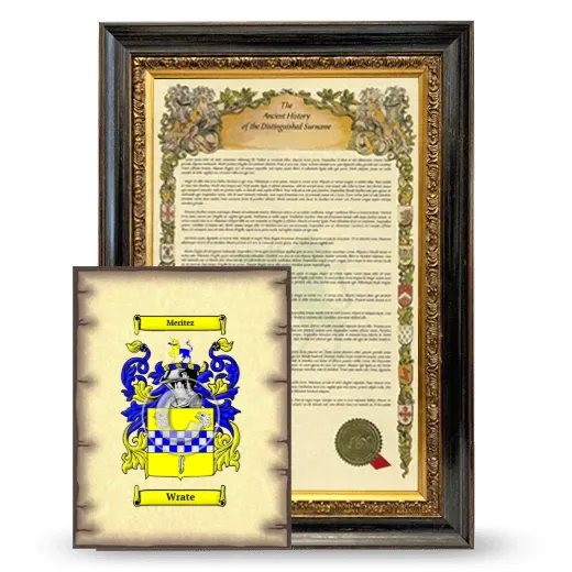 Wrate Framed History and Coat of Arms Print - Heirloom