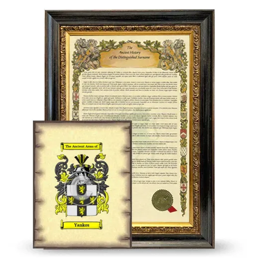 Yankos Framed History and Coat of Arms Print - Heirloom