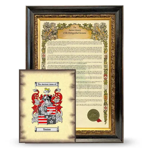Yester Framed History and Coat of Arms Print - Heirloom