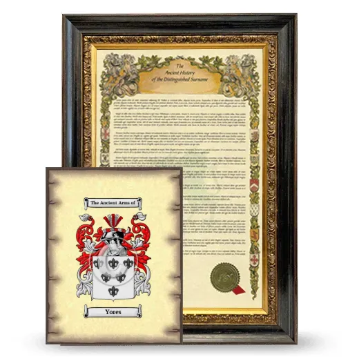 Yores Framed History and Coat of Arms Print - Heirloom