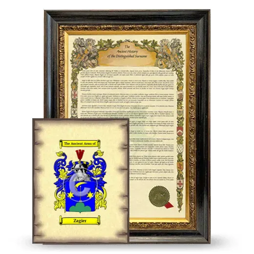 Zagier Framed History and Coat of Arms Print - Heirloom