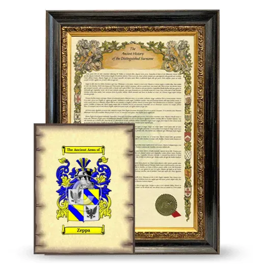 Zeppa Framed History and Coat of Arms Print - Heirloom