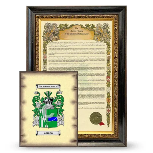 Zorano Framed History and Coat of Arms Print - Heirloom