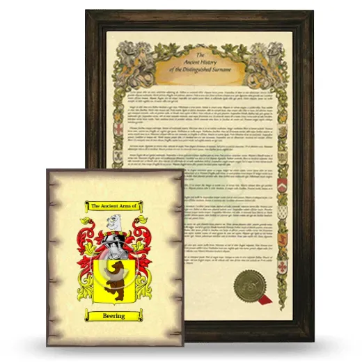 Beering Framed History and Coat of Arms Print - Brown